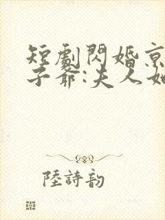 短剧闪婚京圈太子爷:夫人她来自农村在线