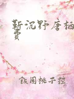 靳沉野唐栖雾免费