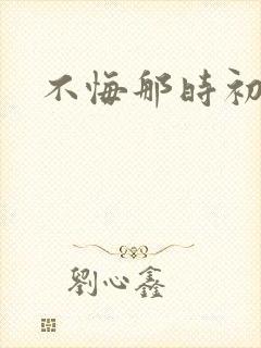 不悔那时初相遇