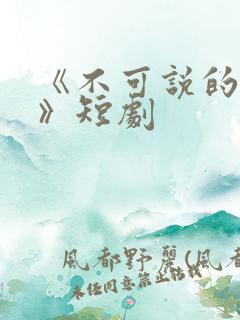 《不可说的爱恋》短剧