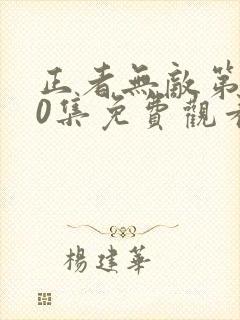 正者无敌第400集免费观看