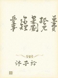 爱你是孤单的心事短剧免费观看