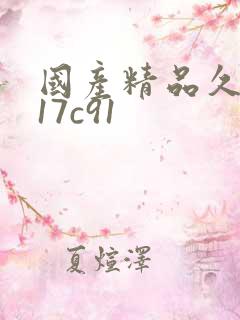 国产精品久久久17c91