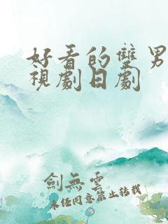 好看的双男主电视剧日剧