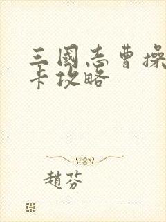 三国志曹操传关卡攻略