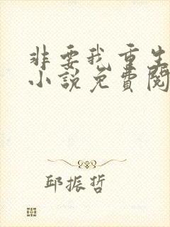 非要我重生是吧小说免费阅读全文