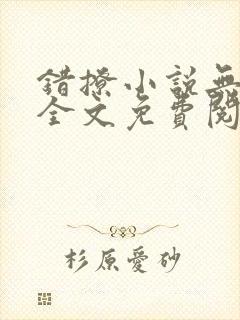 错撩小说无删减全文免费阅读