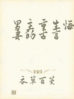 男主重生悔过追妻的古言