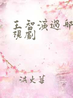 王智演过哪些电视剧