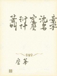 萧衍宸沈意小说叫什么名字最新章节