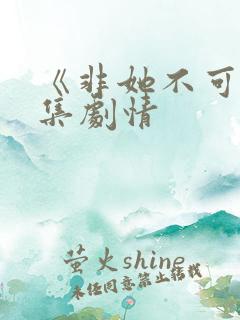 《非她不可》分集剧情