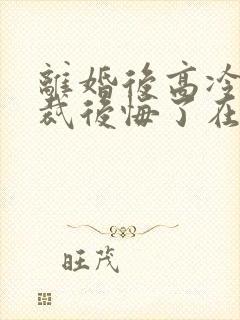 离婚后高冷女总裁后悔了在线小说