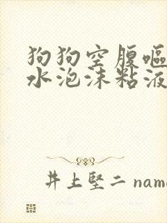 狗狗空腹呕吐黄水泡沫粘液