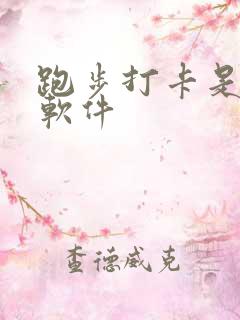 跑步打卡是什么软件