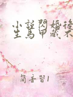 小说闪婚后傅先生马甲藏不住了那里可以看