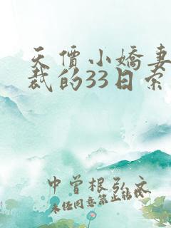 天价小娇妻:总裁的33日索情》