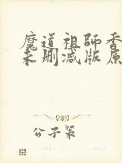 魔道祖师香炉篇未删减版原著