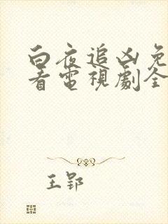 白夜追凶免费观看电视剧全集在