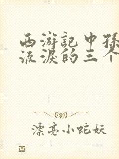 西游记中孙悟空流泪的三个情节