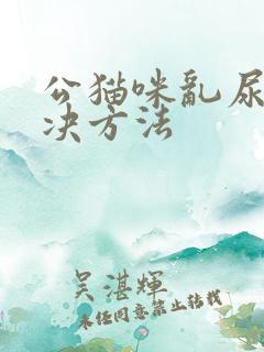 公猫咪乱尿的解决方法