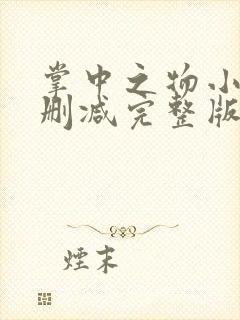 掌中之物小说无删减完整版