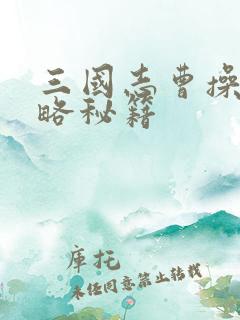 三国志曹操传攻略秘籍