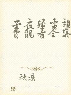 子夜归电视剧免费观看全集高清14