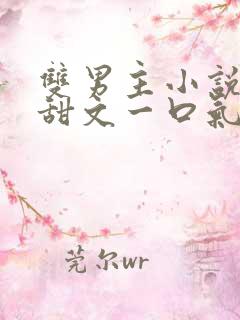 双男主小说推文甜文一口气看完