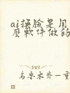 ai换脸是用什么软件做的