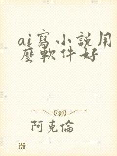 ai写小说用什么软件好