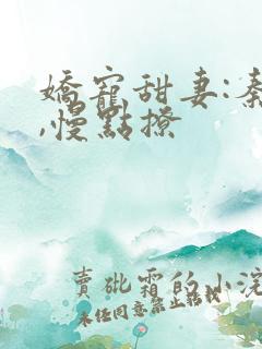 娇宠甜妻:秦爷,慢点撩