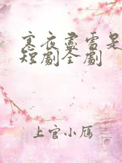 寒夜尽处是卿心短剧全剧