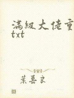 满级大佬重生后txt