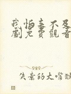 我怕来不及电视剧免费观看全集