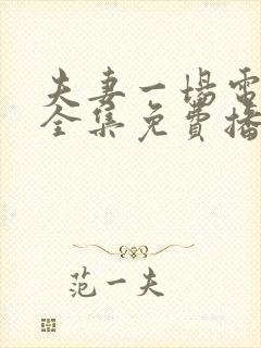 夫妻一场电视剧全集免费播放