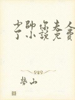 少帅你夫人又跑了小说免费阅读