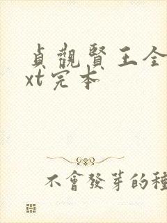 贞观贤王全本txt完本