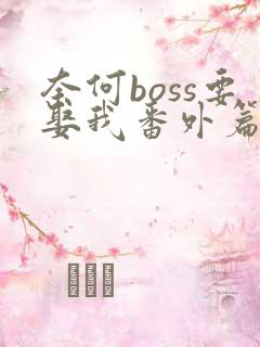 奈何boss要娶我番外篇