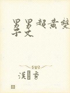 男男超黄双性生子文