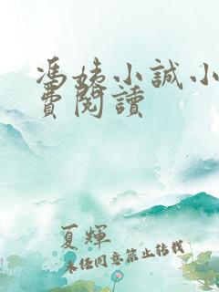 冯姨小诚小说免费阅读