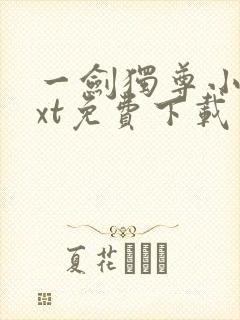 一剑独尊小说txt免费下载