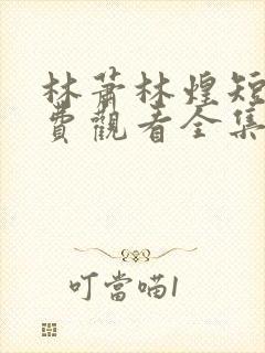 林萧林煌短剧免费观看全集