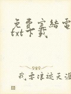 免费完结电子书txt下载