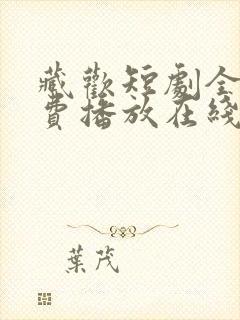 藏欢短剧全集免费播放在线观看