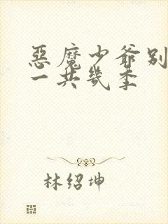 恶魔少爷别吻我一共几季