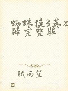 蜘蛛侠3英雄无归完整版