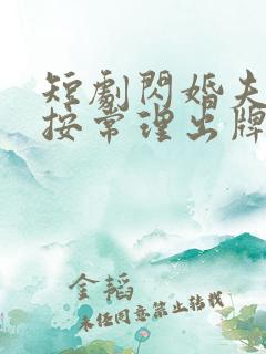 短剧闪婚夫人不按常理出牌