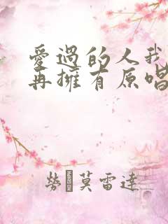 爱过的人我已不再拥有原唱完整版