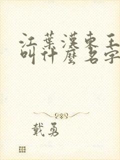 江叶汉东王小说叫什么名字啊
