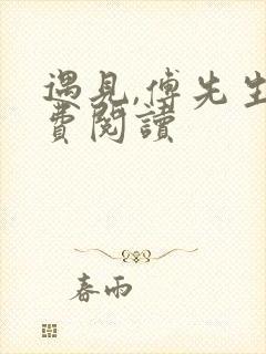 遇见,傅先生免费阅读